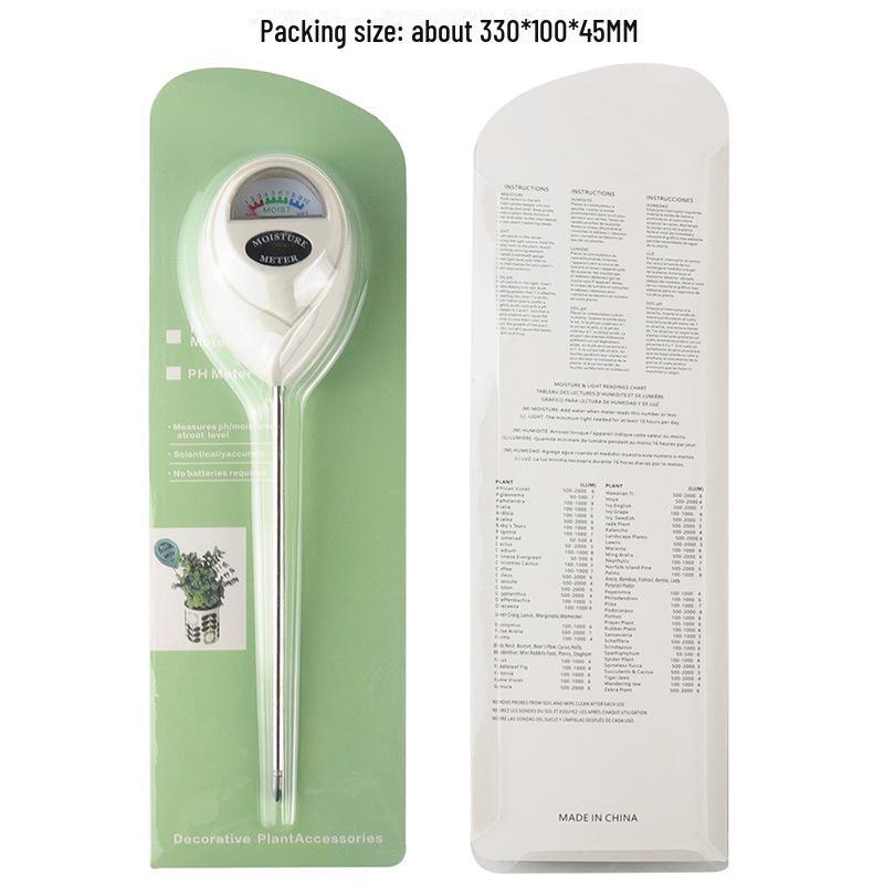 White Round Head 2-in-1 Soil Moisture Meter for Gardening