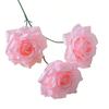3 Blüten Künstliche Rose Blume Realistischer Falscher Rosenzweig mit Stiel für Vase Tischmittelstück Haus Hochzeit Party Dekoration