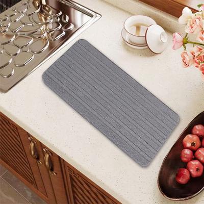 1/2Pcs Quick-Drying Sink Tray Organizer Diatom Mud Mat Eco-Stylish Stone Counter Sponge Holder Bathroom Kitchen Soap Brush Dispenser Rack