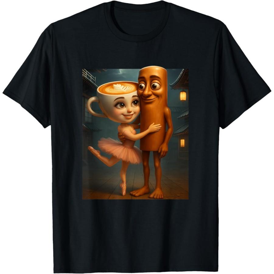 Tung Tung Sahur Любит Балерину Капучино Итальянский Мозголом Футболка XXXXXL чёрный