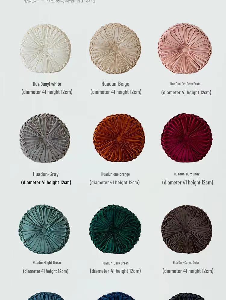 Nordic Pumpkin Pleated Round Throw Pillow Cushion for Sofa & Living Room