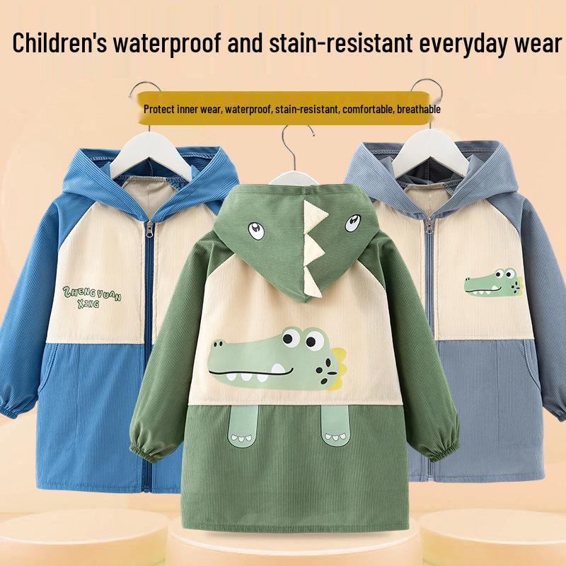 Dziecięcy Kombinezon Puchowy Średni i Duży - Plamoodporny Jesień/Zima Przedszkolne Okrycie Wierzchnie Fartuszek dla Chłopców