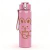 1PC Drinking Bunny Sketch 750ml Color Plastic Sports Water Bottle Leakproof Flip Straw Lid Suitable for Sports Office Home Use