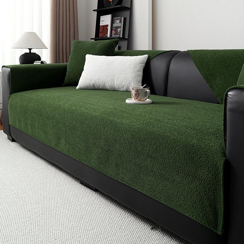 

New Medieval Solid Color Sofa Cushion Fixed One-Piece Combination Sofa Seat Cushion Retro Sofa Cover Towel 70-50