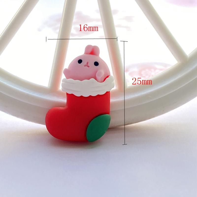 12 Stück Neue Niedliche Weihnachts-Serie Flacher Cabochon Scrapbooking Haarschleifen-Mittelteil Verzierungen DIY Zubehör F85