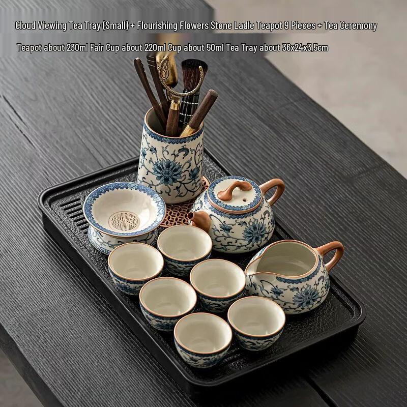 

Anmu Tangfeng 2026 Blue & White Ru Kiln Gongfu Tea Set
