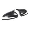 1 Pair Carbon Fiber Style Side Mirror Cover Left Right Ox Horn Style Rearview Mirror Cap