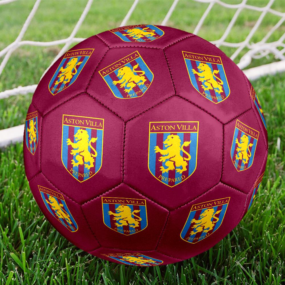 Aston Football Club Printed Size 5 Soccer Balls, High-Quality, Anti-Slip, Protective Football, A Unique Gift , Birthdays, Christmas Gifts