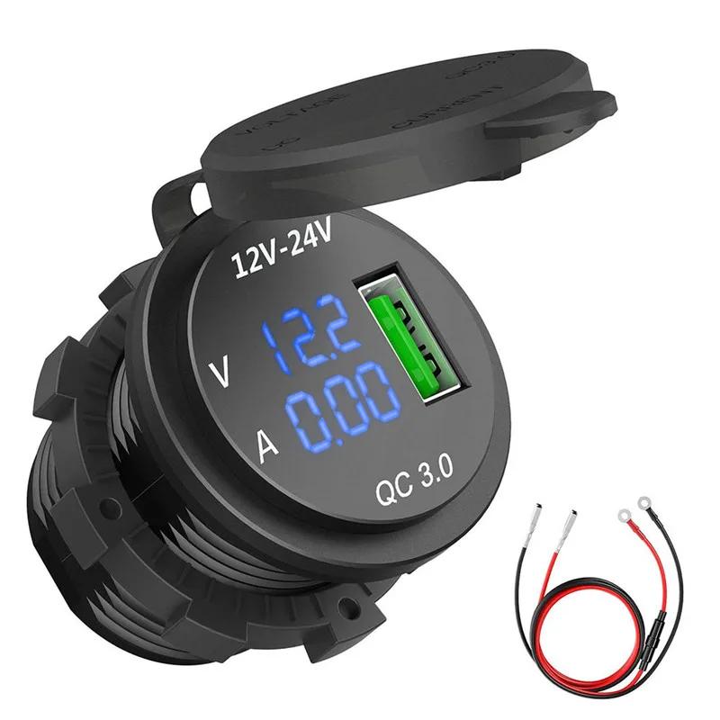 Quick Charge 3.0 USB Car Charger Socket Waterproof 12V/24V QC3.0 USB Fast Charger Socket Power Outlet for Car Phone Accessories