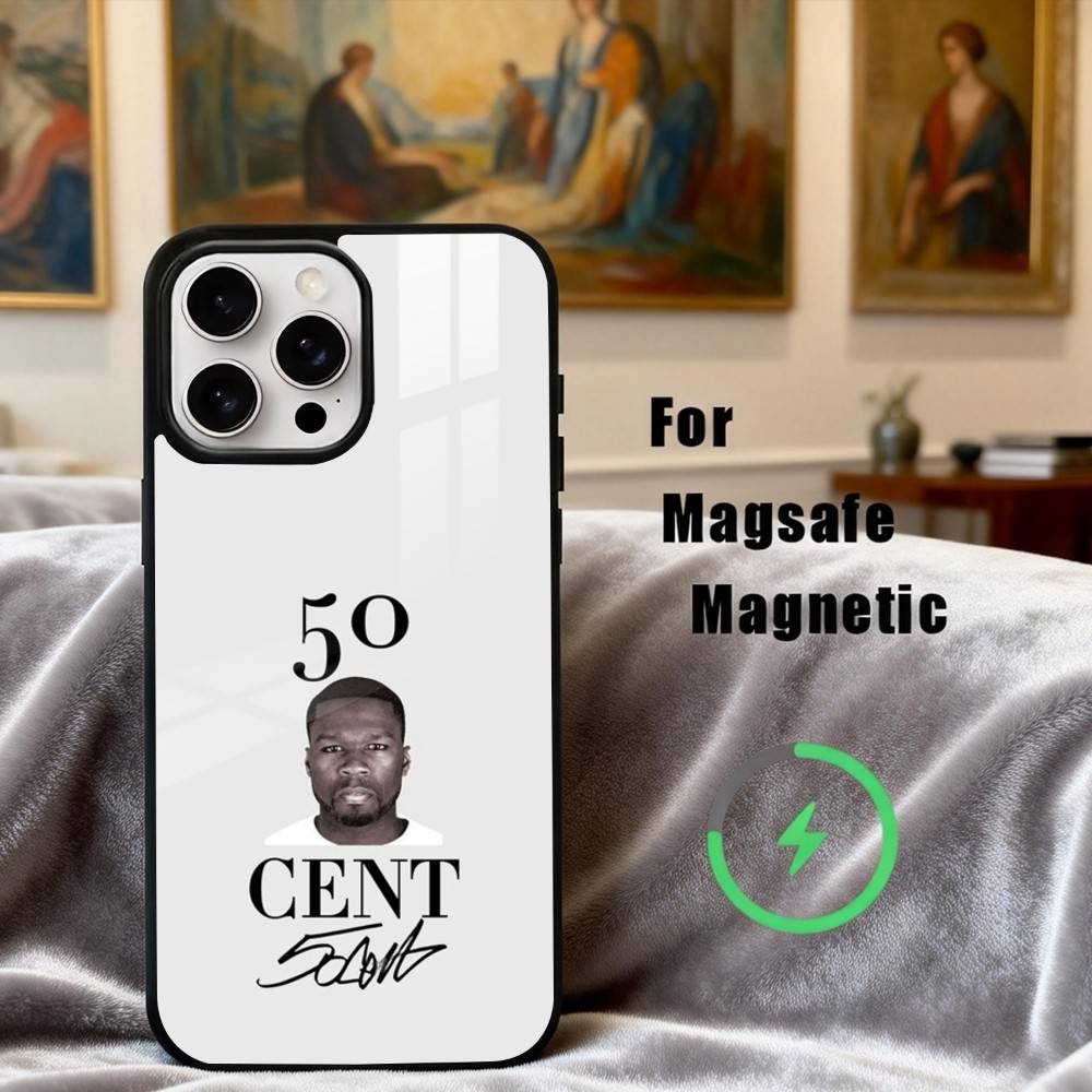 H-hardcore Rapper 50 C-Cent Singer Phone Case For iPhone 17,16,15,14,13,12,Plus,Pro,Max for Magsafe Magnetic Wireless Charging