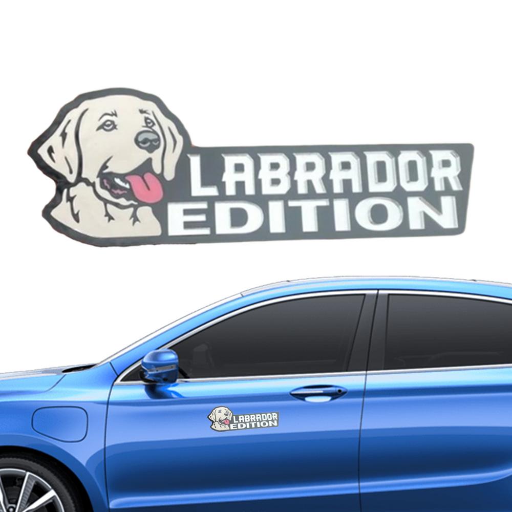 Dog Badge Sticker Acrylic Cute 3D Dog Emblem Precise Cut Fun Car Exterior Decorations Rectangle Car Emblems And Badges For Cars