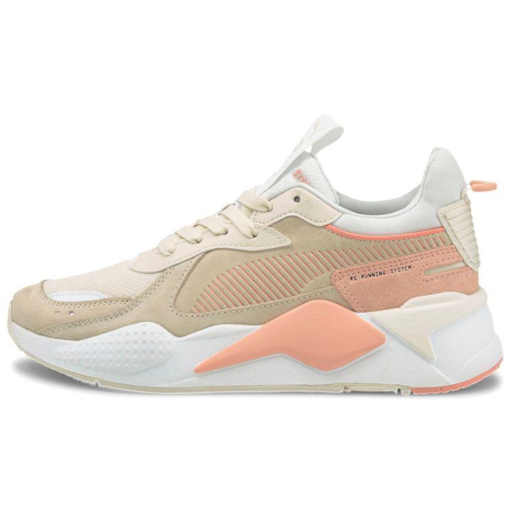 Puma Women's Khaki Pink White RS-X Reinvent Mid Top Casual Shoes 371008-11