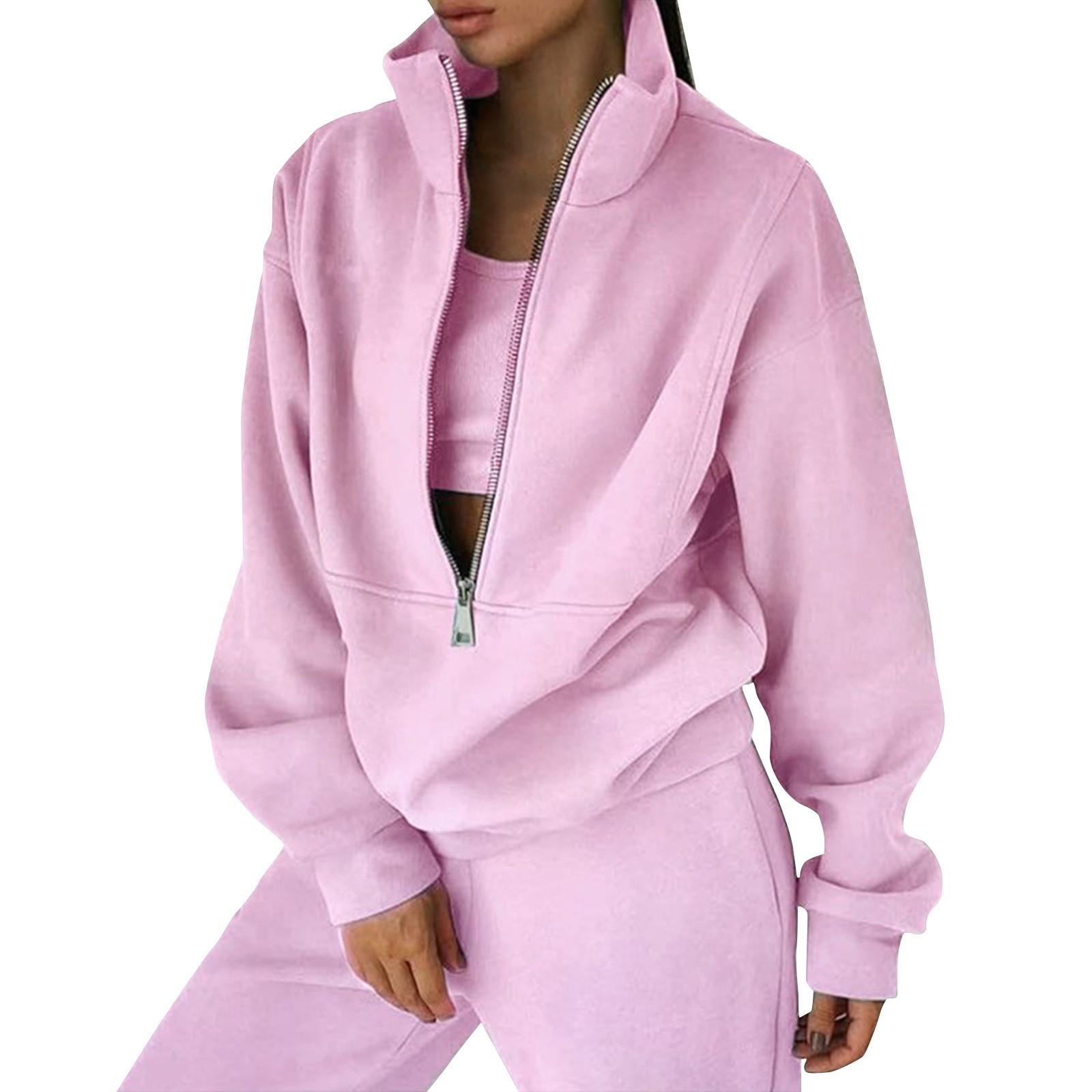 

Женский комплект из 2 предметов, спортивный костюм, большой свитшот на молнии с длинными рукавами и брюки-карандаш, комплект спортивных штанов с широкими штанинами, спортивный костюм XXXL