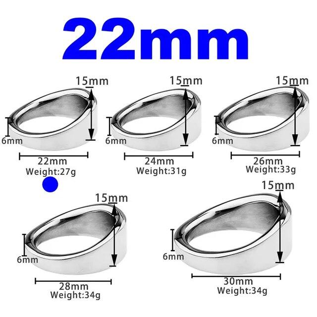 Sex Toys for Men Delay Ejaculation Metal Scrotum Stretcher Erotic Penis Bondage Lock Cock Ring Stainless Steel