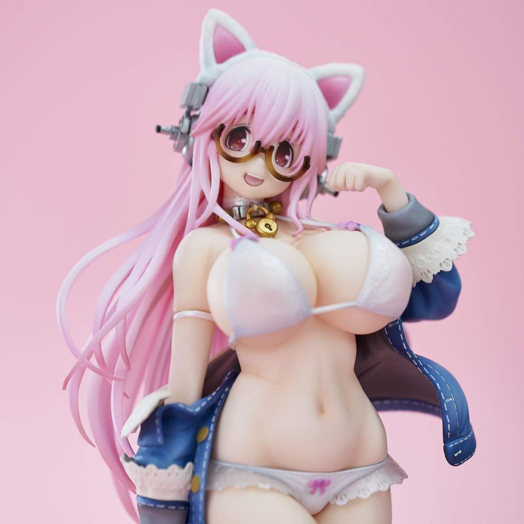 Super Sonico White kočka malovaná hotová figurka ver. PVC&ABS bez vodního kamene
