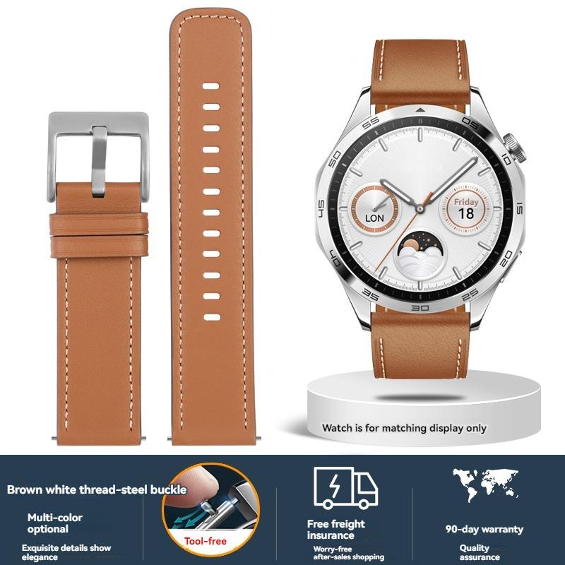 For New Huawei GT5 Strap GT5 Pro Soft Cowhide Watchband Smart Sports WATCH GT5 Ultimate Replacement Wristband Accessory 46mm