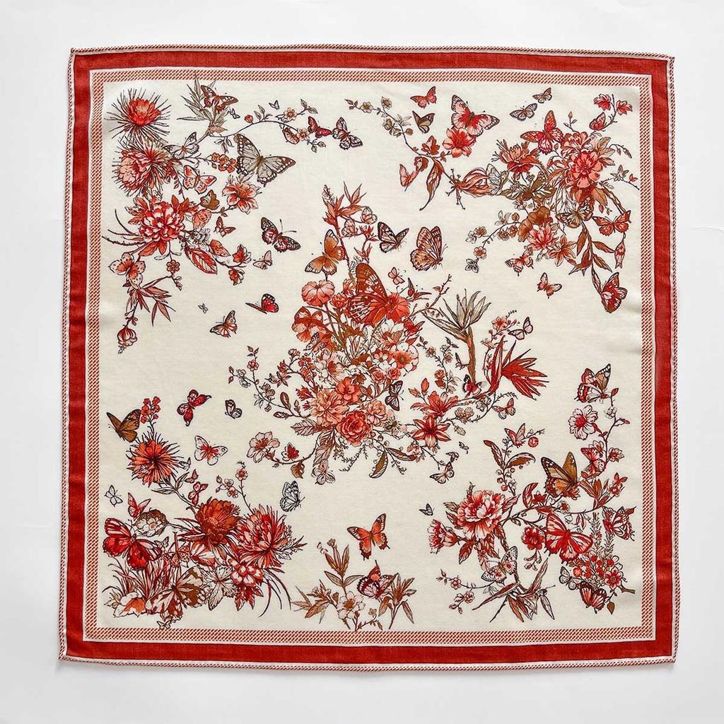 18% Silk 82% Wool Scarf Women Pashmina Double sided Foulard Female Bandana Twill Scarves Hijab Shawl Wraps Square Headkerchief