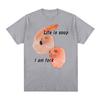 Life Is Soup But I Am Fork I Shrimp Seal Meme Funny Graphic T Shirt  Women Retro Classic T Shirt Summer T Shirts