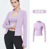 Womens Slim Fit Quick-Dry Yoga Jacket Long Sleeve Running Sport Top Tight Fitness Outerwear