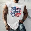 Men Sleeveless Tank Top Casual Loose Fit Muscle Shirt Summer Workout Athletic Gym Shirt Printed Graphic Tank Top for Outdoor Activities