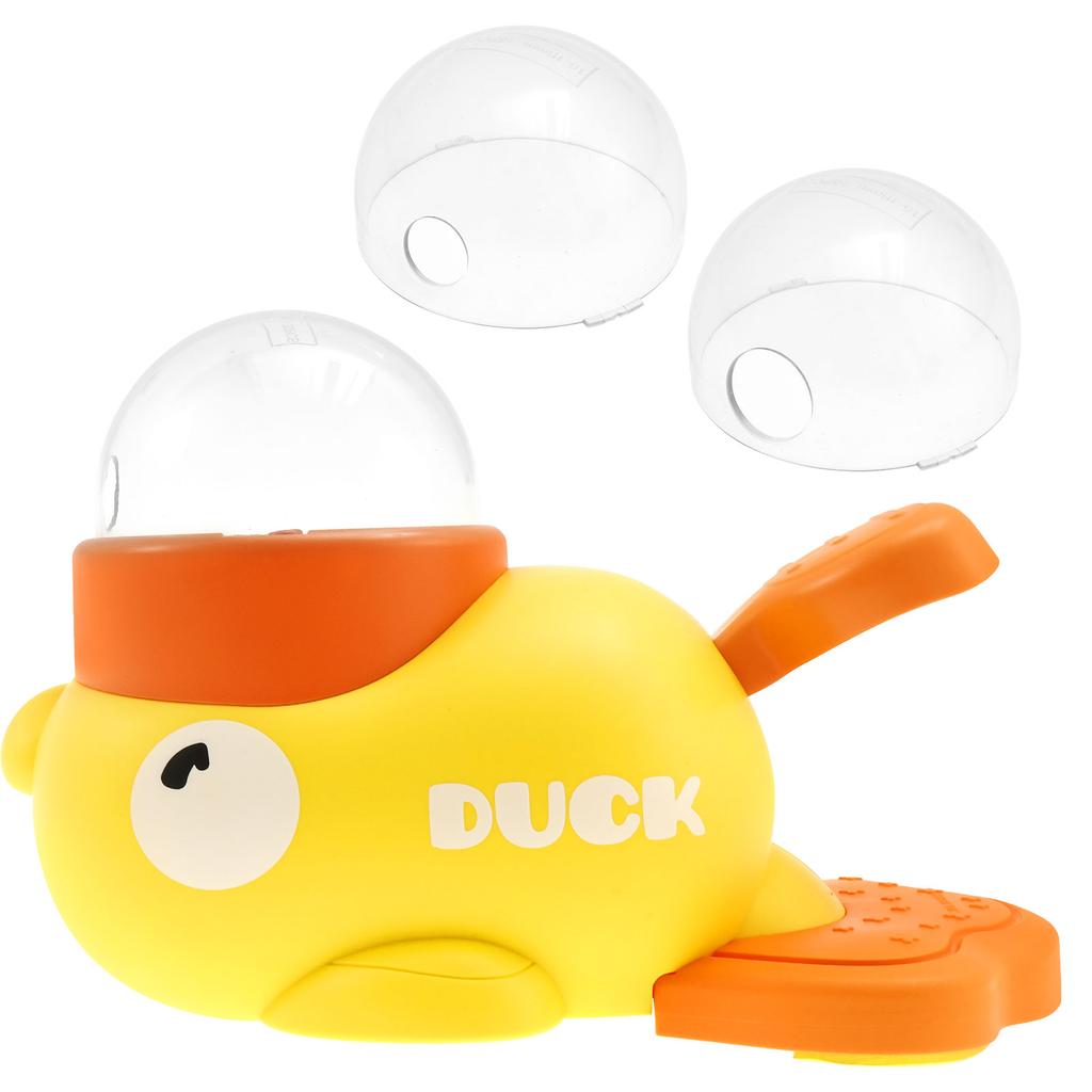 Interactive Duck Shaped Dog Slow Feeder Washable Automatic Dog Feeder Toy with 3 Food Outlet Size for Pets Food Dispenser