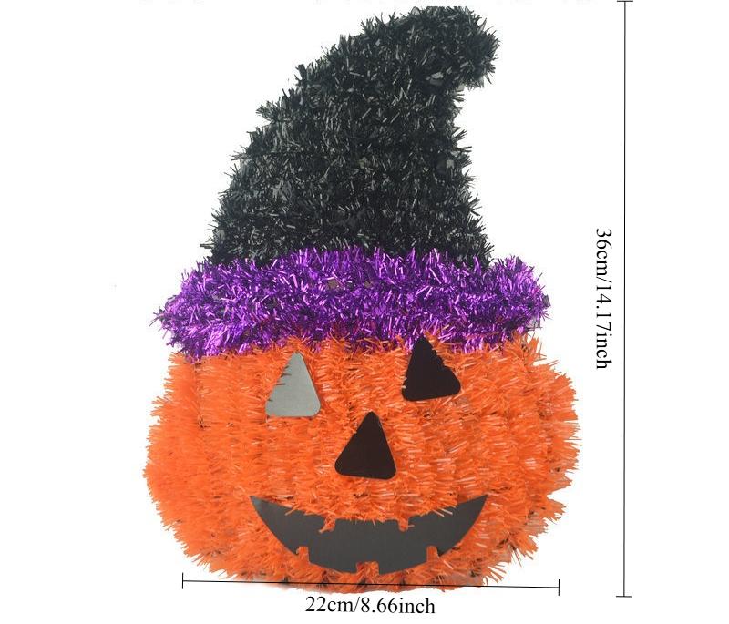 1pcs Halloween Tinsel Hanging Decorations Set Spider Web Witch Hat Pumpkin Bat Ghost Ornaments for Party Home Garden