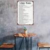 Blechschild Gibbs Regeln Wandkunst Vintage Metallposter Inspirierendes Zitat Dekor