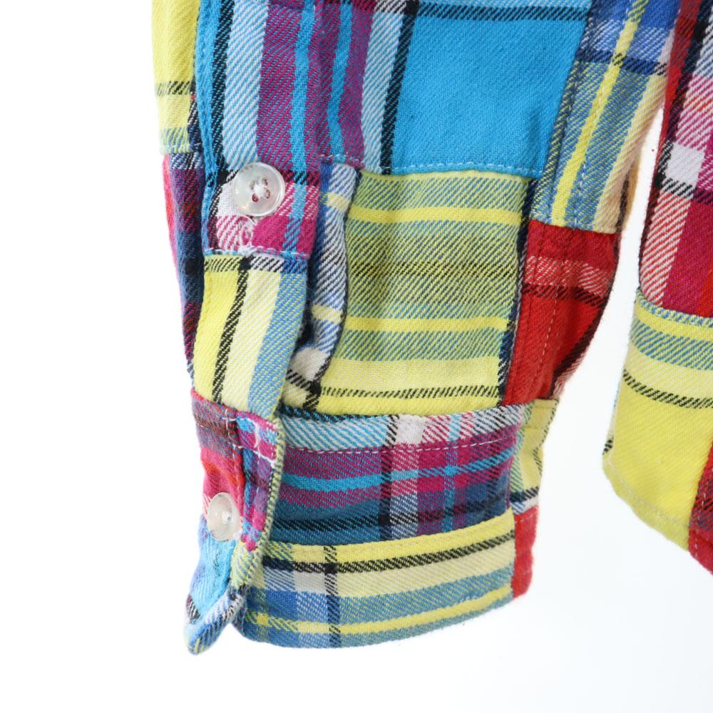 Stussy Check Pattern Long Sleeve Patchwork Shirt S Red Other Men's Used