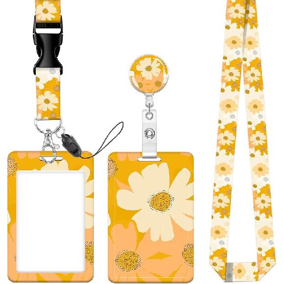 Badge Reels Retractable with Carabiner Reel Clip, ID Name Tag Work Badge Holder Belt Ferrule, Identity ID Badge Holder Cover Case for Office Work