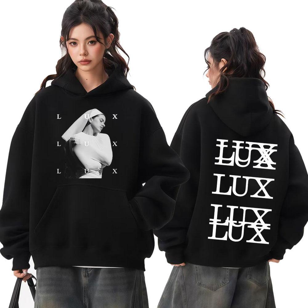 Singer Lux Rosalia Fashion Print Hoodie Men Women Harajuku Fleece Pullover Long-sleeved Loose Sportswear