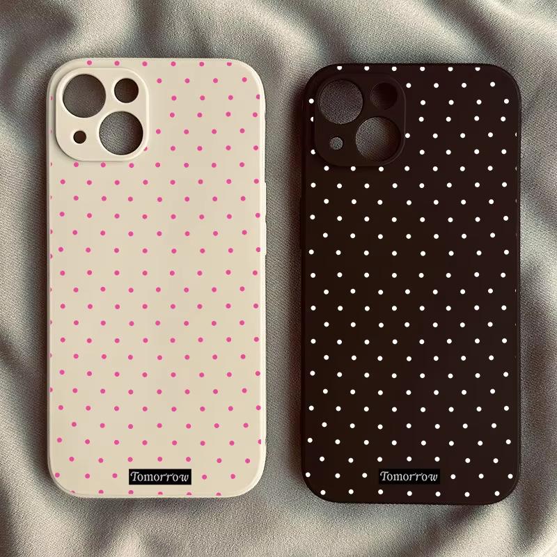 Small Polka Dot Phone Case For iPhone 17 Air 16 E 15 14 13 12 11 Pro Max Plus Mini SE 2020 2022 Shockproof Cover Fundas