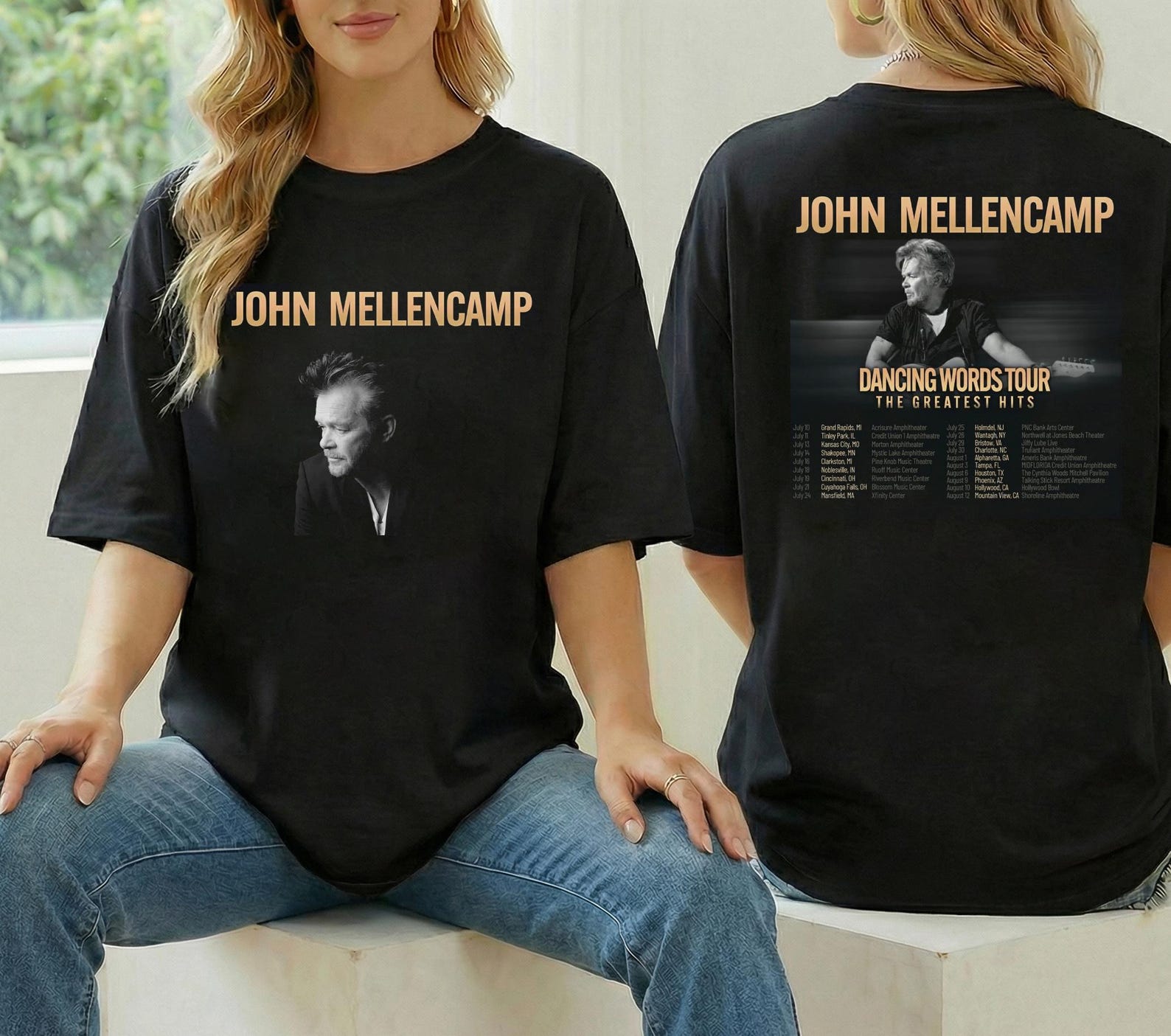 John Mellencamp Dancing Words Tour Shirt, John Mellencamp Tour 2026 Shirt, John Mellencamp Merch, John Mellencamp Fan Gift, Mellencamp Shirt S