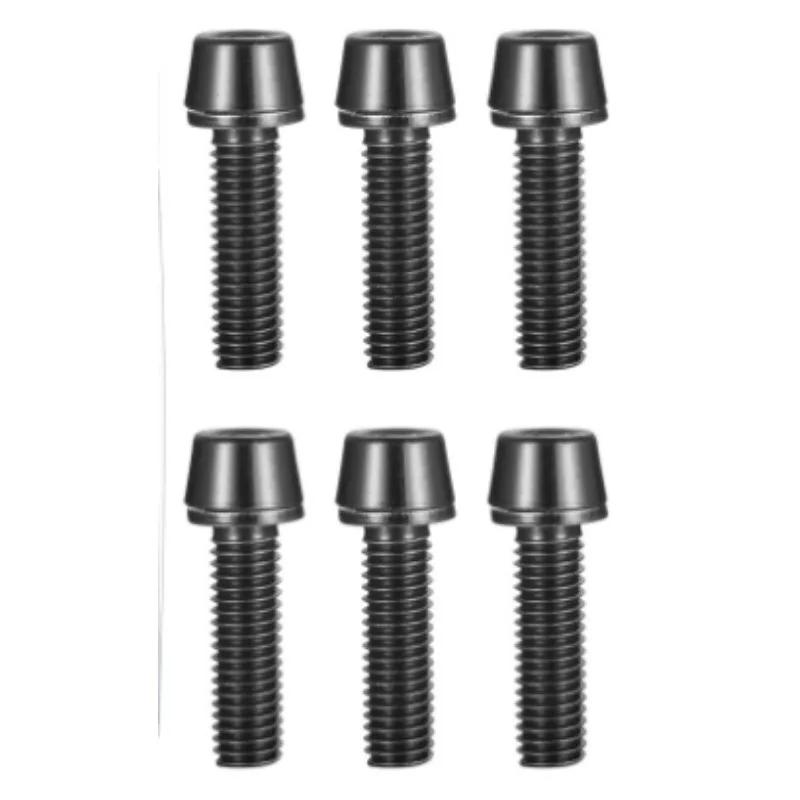 

6PCS Titanium-Plated M5 * 18mm Bike Screws - Stainless Steel Bolts for Handlebar Riser, Lightweight Upgrade Kit (Anti-Rust)