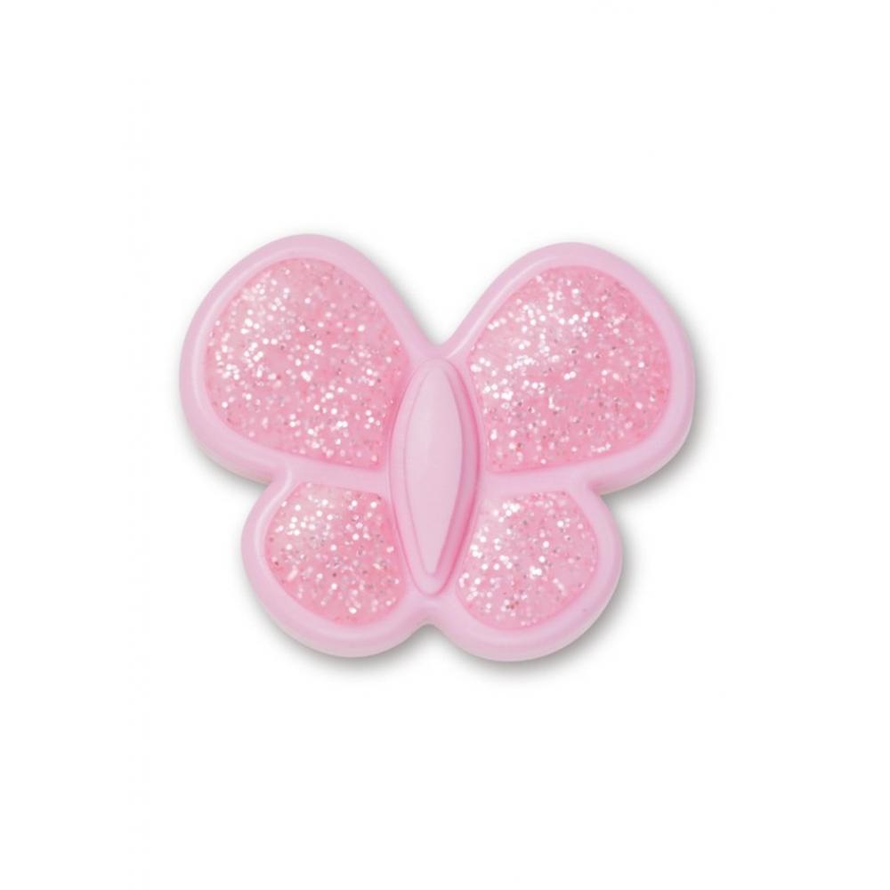 Crocs Pink Glitter Butterfly Gibbits Char10014798