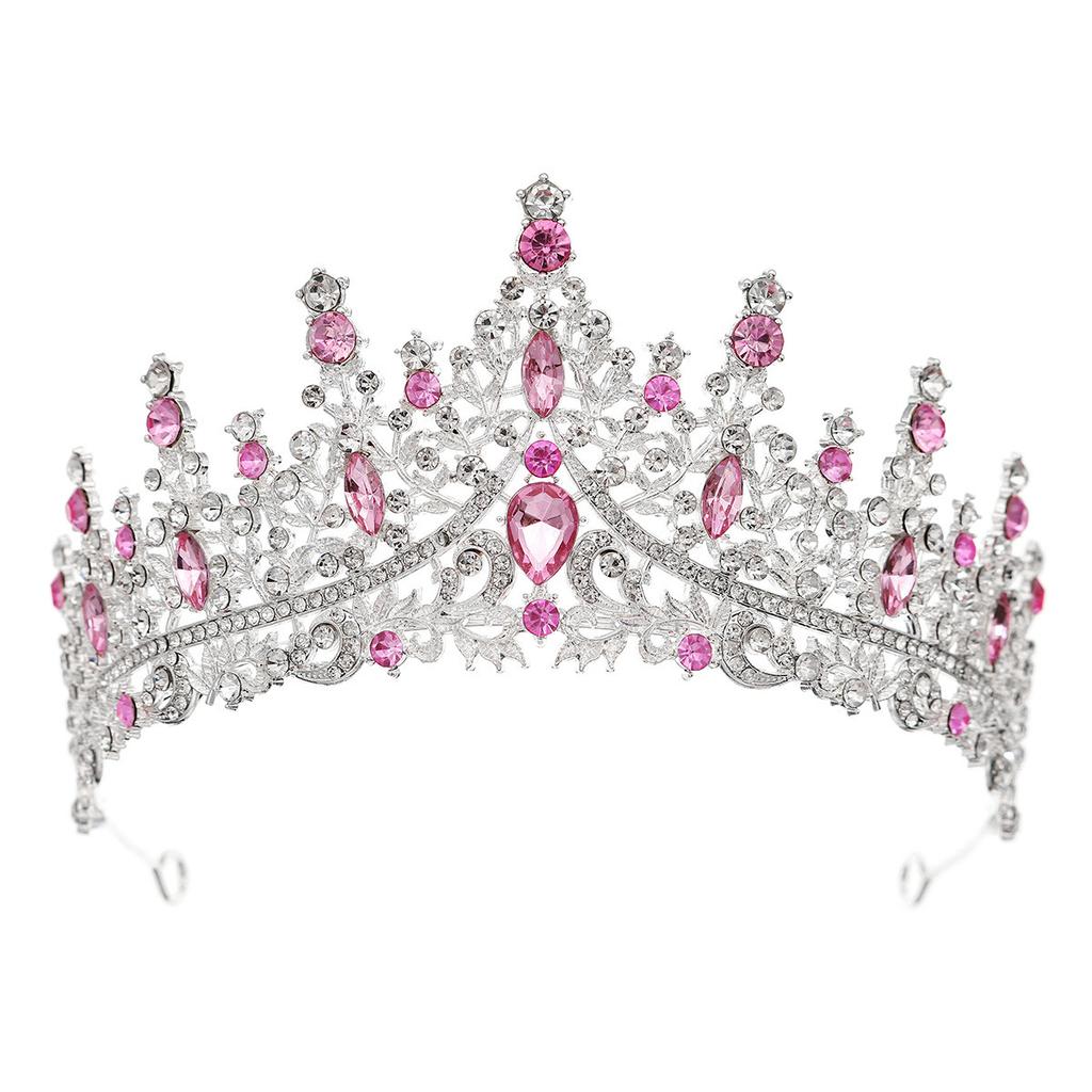 Ny lyxig brudkrona med fullständiga diamanter pannband bröllopsklänningstillbehör elegant temperament kristall brudkrona håraccessoarer