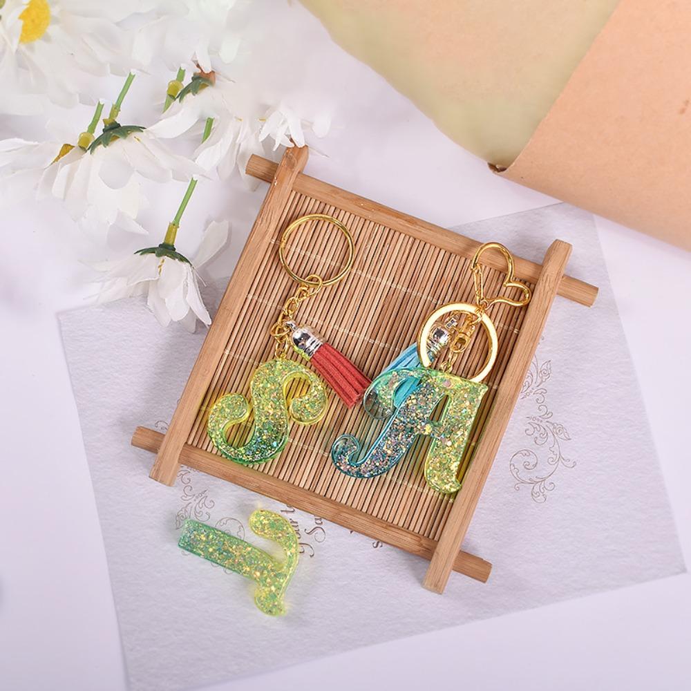 Pendant Drop Glue Casting Molds Silicone Molds Kit Ornament Molds 26 Letters Alphabet Molds