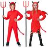Kids' Red Devil Satan Cosplay Costume