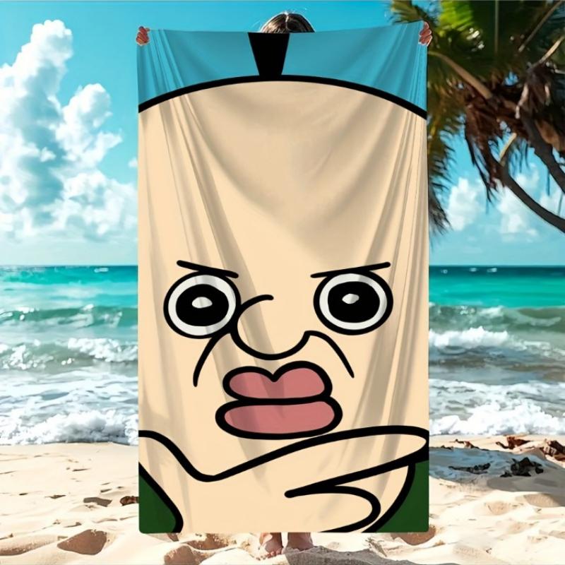 Cute Expressions Bang Bang Yu Zhi and Bang Printed Beach Towel, 1pc, Soft, Absorbent, and Lightweight Beach Towel, Hand W40*H60(CM)