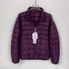 Women's Stand Collar Long Sleeve Lightweight Loose Fit Casual Down Jacket Outerwear