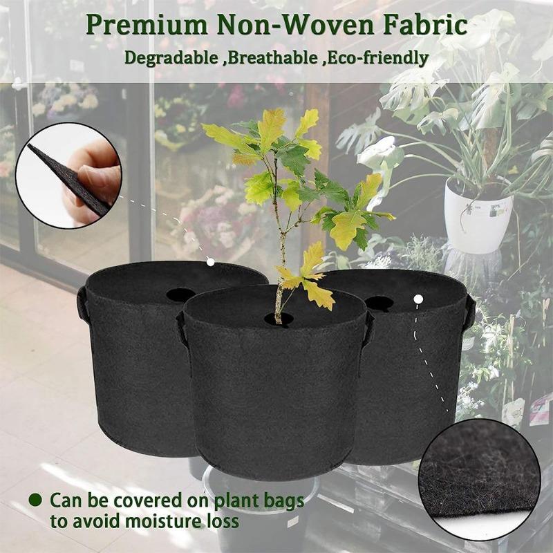 5pcs Non-Woven Tree Mulch Ring Weeding Barrier Round Ground Cover Protector Mat Plant Cover Anti Grass Gardening