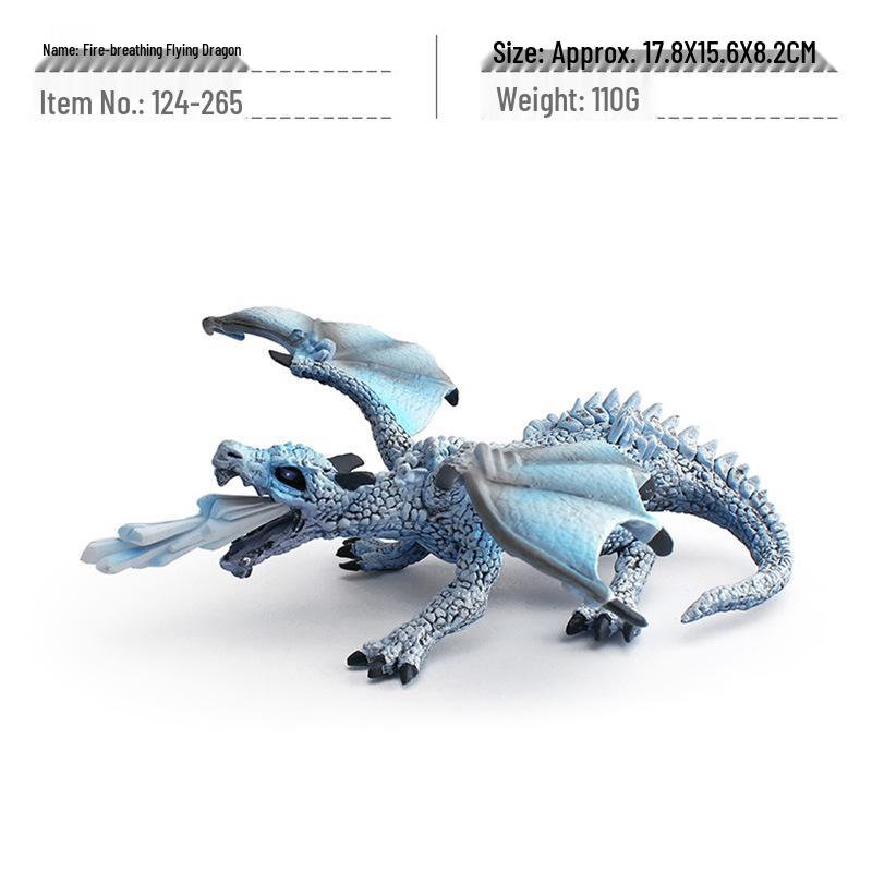Warcraft Dragon Model Toy: Fire Rock & Stone Dragon, Movable Jaw, Dinosaur Ornament