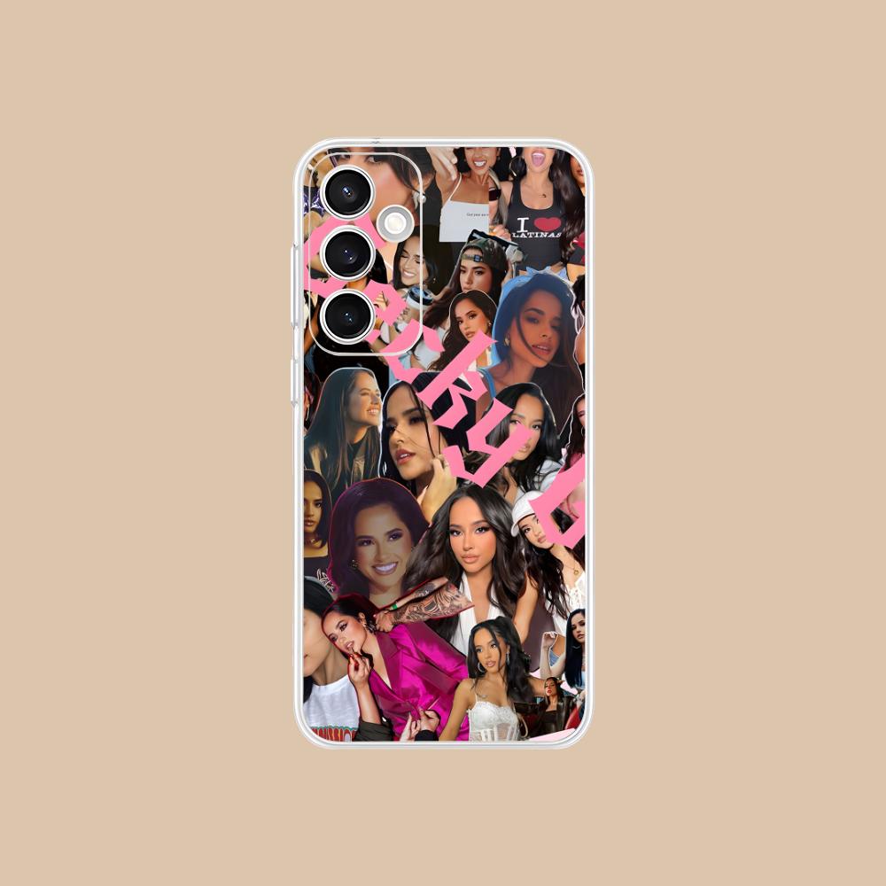 Fashion Becky G Clear Mobile Phone Case for Samsung Galaxy S25 S24 S23 S22 S21Plus FE Ultra Colorful Cover