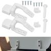 Toilet Seat Hinges Seat Plastic Toilet Lid Hinge Replacement With Bolts Screw Nuts Mounting Connector Bathroom Accessories