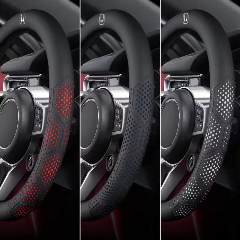 Car Steering Wheel Cover Ultra-thin Breathable Car Accessories For Honda Civic FIT CRV Accord Jazz HRV Insight Odyssey Vezel CRZ
