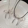 Classic Bowknot Necklace Zinc Zinc Alloy Bowk Clavicle Chain Beauty Snake Chain Choker  Lady/Girls