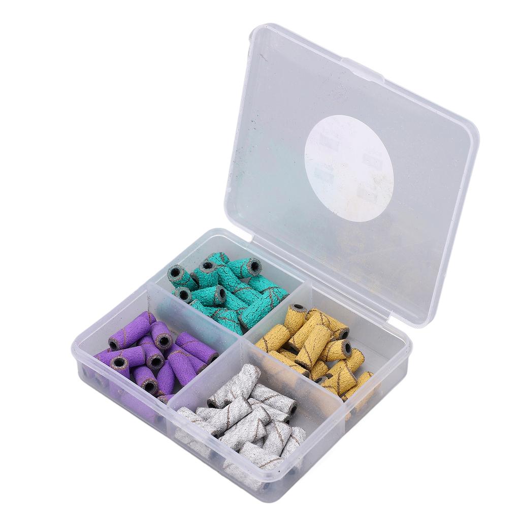 60 Stück Nagelschleifbänder mit Dornbit Maniküre Werkzeug Professionelle Nagelpolierbänder 80 120 18