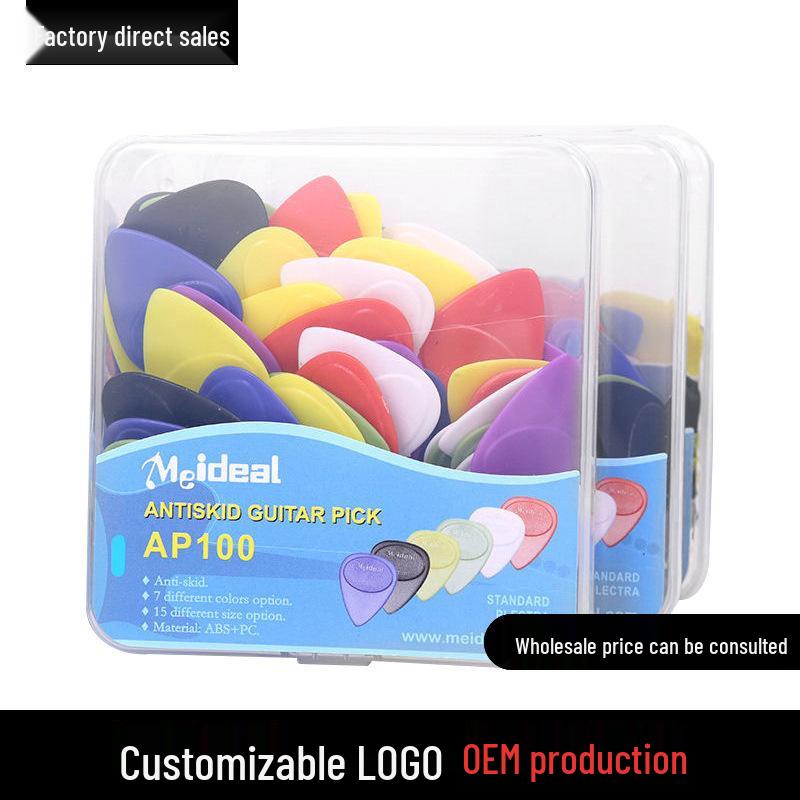 Non-slip Bakelite Guitar Picks - Wear-resistant Plectrum for Ukulele, 100 Pieces Boxed. 0.46mm (100 pieces) разноцветный