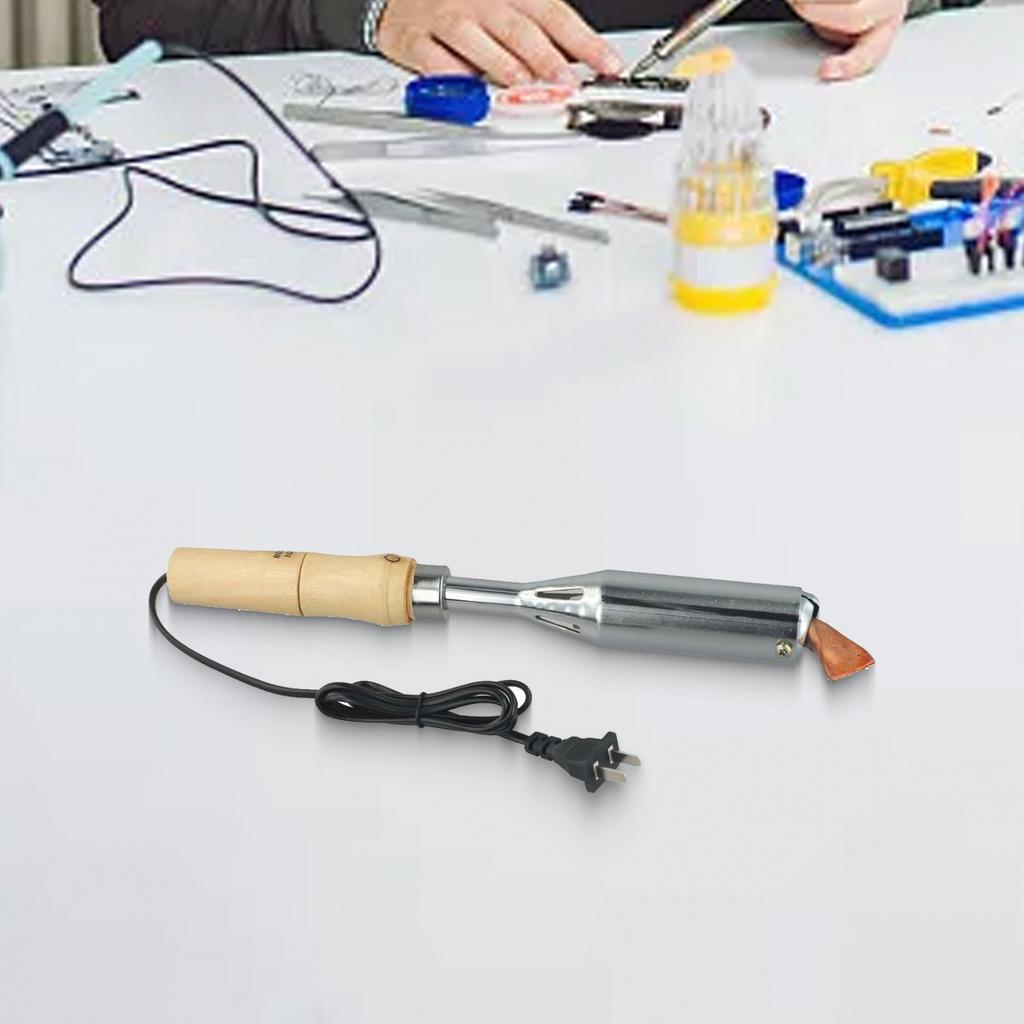 Reliable Copper Head Electric Soldering Iron with 300w Power and Wooden Handle