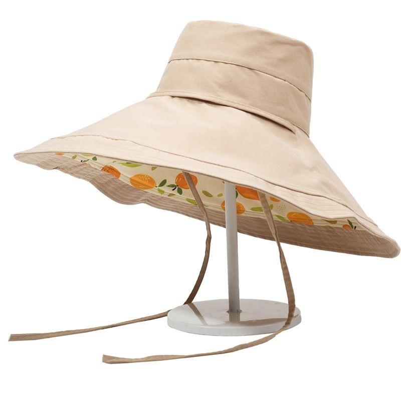 

Spring and summer new cm oversized brim sun protection sun hat double-sided sun hat women s UV protection bucket hat One size fits all