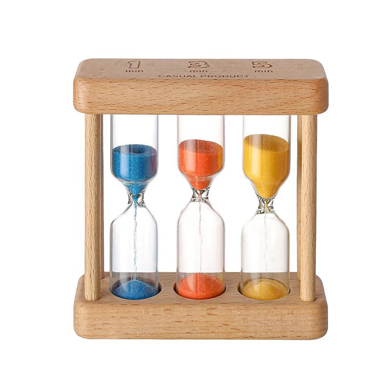 LOVEOFANTS Wooden 3-in-1 Hourglass Timer Set